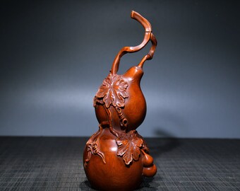 Details about   8cm Boxwood Wood Carving The Gourd Furnishing Articles Sculpture Creative Gifts 