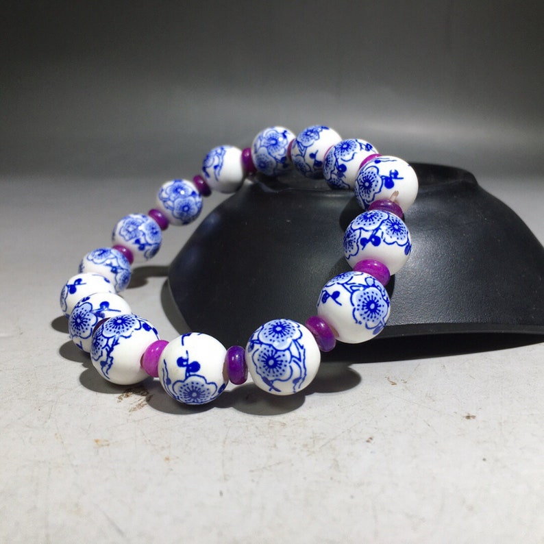 Collection of Chinese Blue and White Porcelain Bracelets\u2014002004
