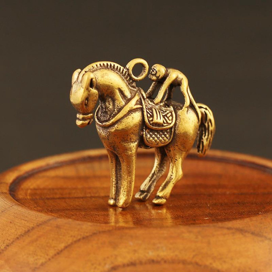 Collecting Chinese Antique Horse Monkey Brass Pendant Etsy
