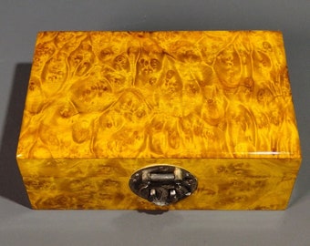 Golden nanmu box hand-carved boutique full pattern gold nanmu box.lzj