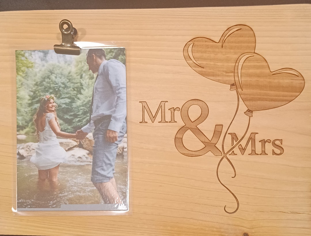 Mr and Mrs Picture Frame Etsy