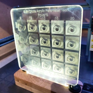 Klare Acryl-Lasergravur-Testdatei (5,5W Röhre) (Lightburn,SVG,DXF)