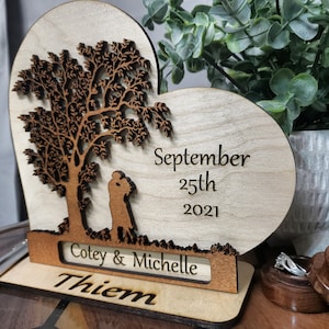 Anniversary/Wedding Tree Display Lightburn+SVG+DXF