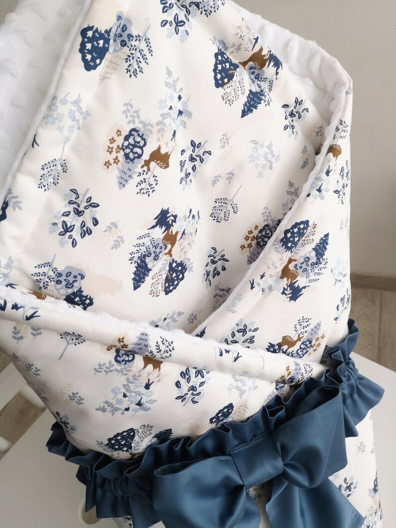 Moose Baby blanket Woodland Swaddle Blanket Receiving Etsy