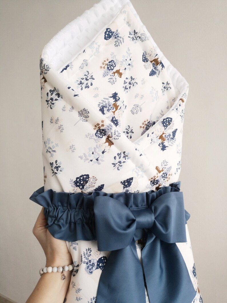 Moose Baby blanket Woodland Swaddle Blanket Receiving Etsy