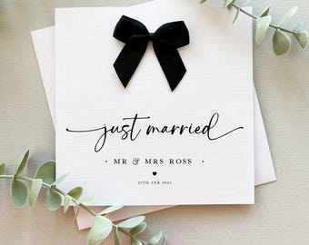 Personalised Luxury Wedding Day Card. Colour Coordinated Theme.