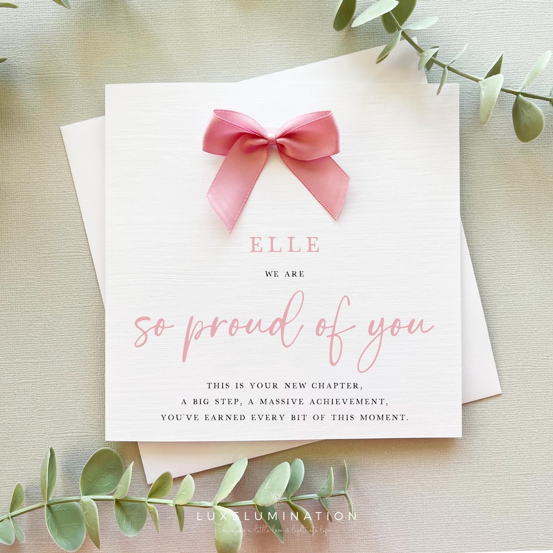 Personalised so Proud of You, Congratulations, New Job Card - Etsy UK