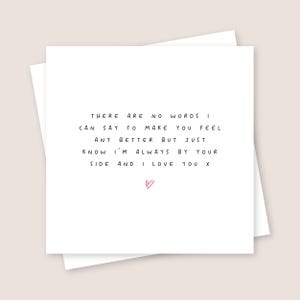 There are no words, Difficult Times Card