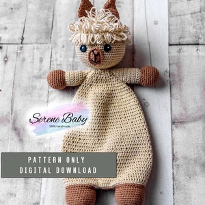 Pattern** LOLA THE LLAMA Baby comforter Crochet Pattern | Pram Toy Security Blanket llama Alpaca Baby Shower Gift For boy & Girl Gift
