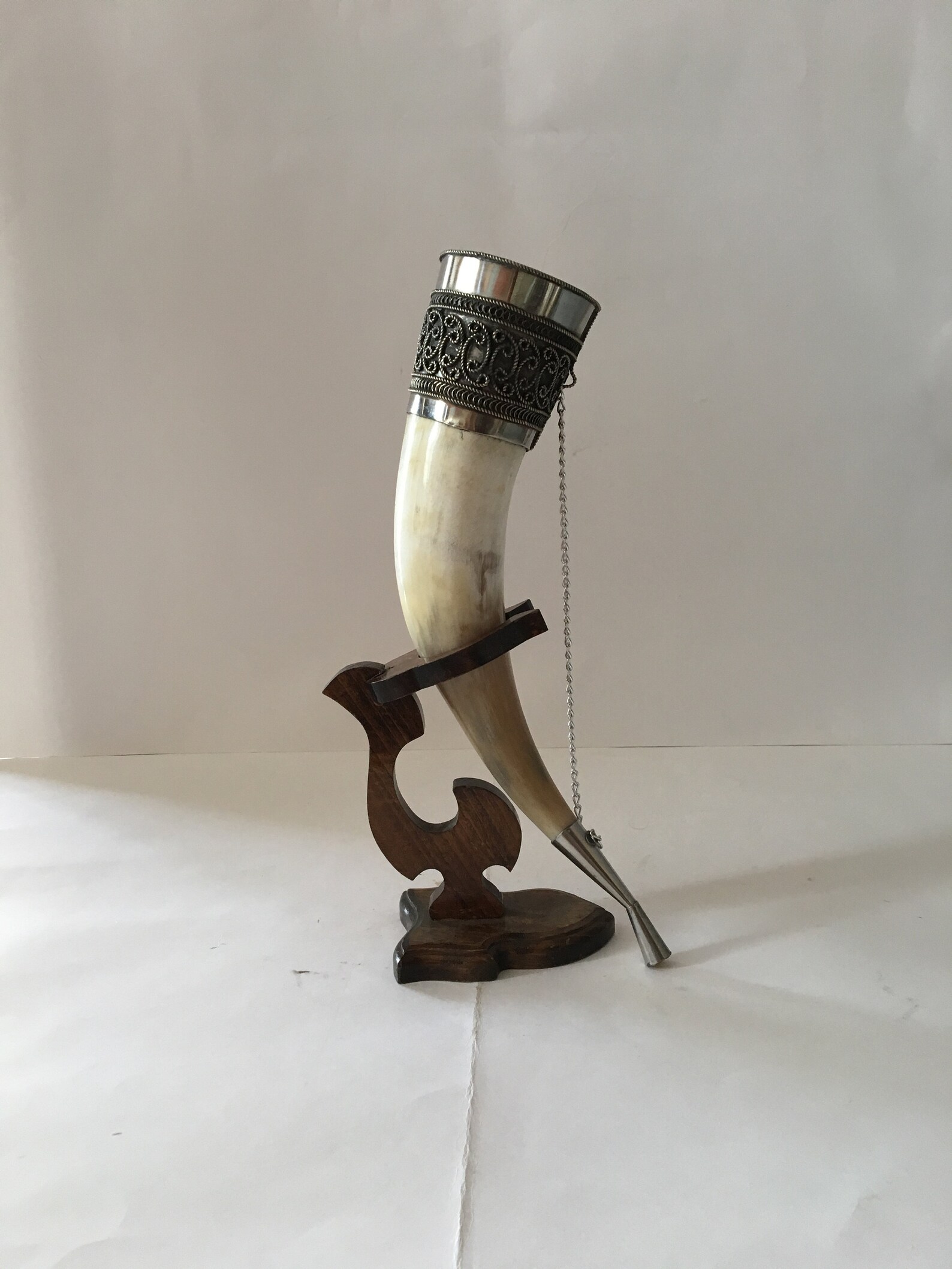Drinking horn with stand for WeddingVikingbest quality Etsy