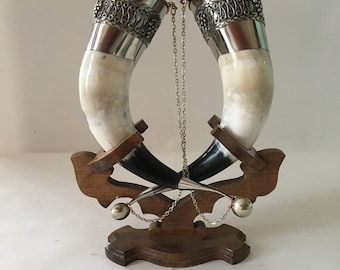 Drinking horns with stand for Wedding, Viking Best quality