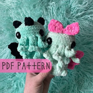 PDF Download, The Wee Old One Crochet Pattern, Cthulhu