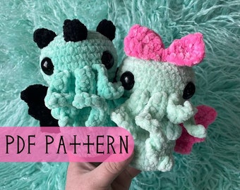 PDF Download, The Wee Old One Crochet Pattern, Cthulhu