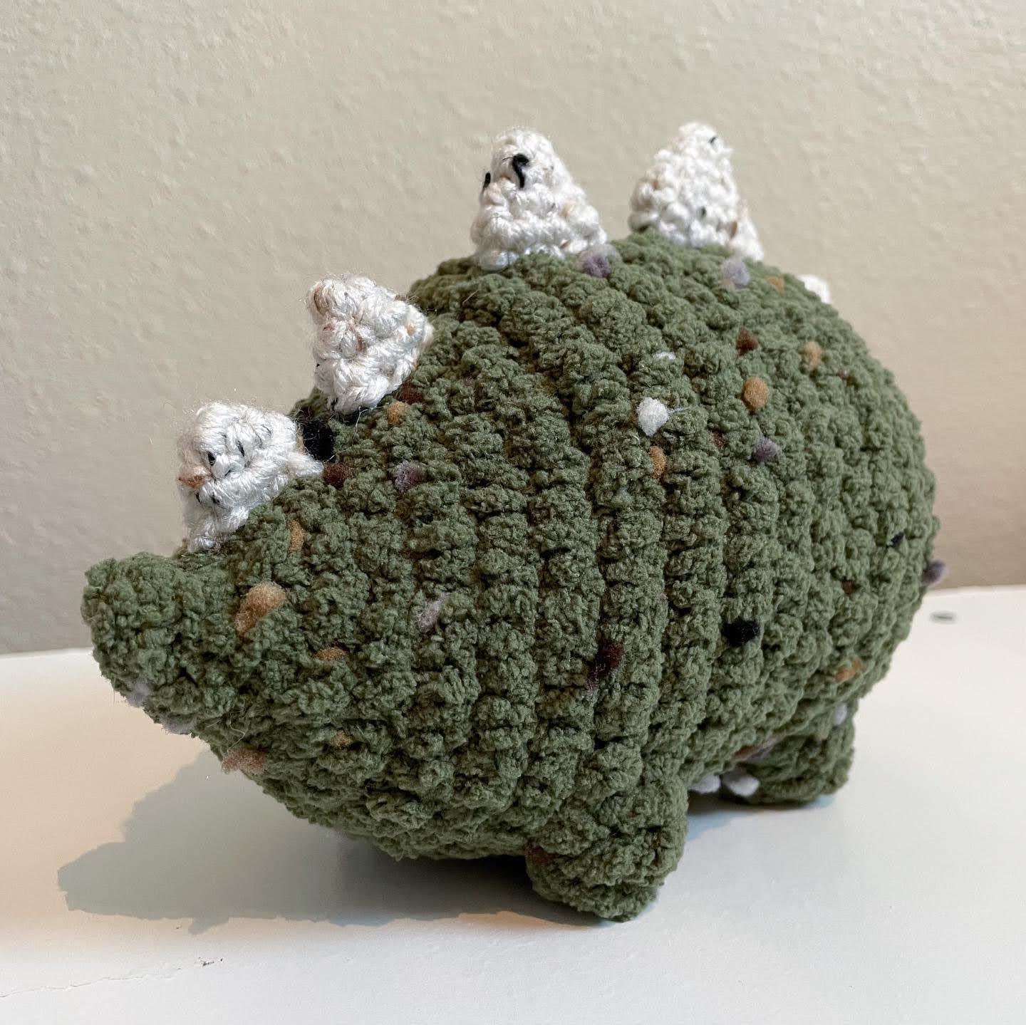 Chonky Dino Bean Crochet Pattern Downloadable PDF Dinosaur Crochet