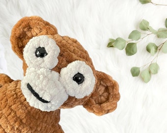 PDF Download, Paul the Monkey Crochet Pattern, Finger Monkey