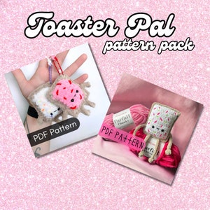 Pattern Bundle, PDF Download, No-Sew Crochet Pattern, Toaster Pal Crochet Pattern Bundle, Tart Therapist Pattern