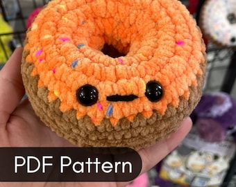 Donut Amigurumi Crochet Pattern, Kawaii Fried Dough (PDF Pattern)
