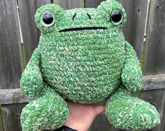 PDF Download, Jeremiah the Bullfrog Crochet Pattern