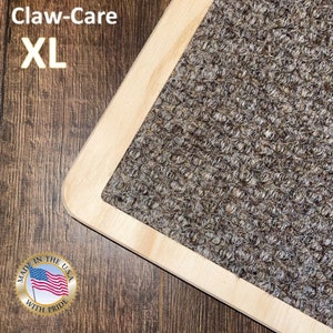 USA Made - Claw-Care XL V.2 - Quality Real Wood Scratcher for Big Cats, Mess Free, Wall Mountable - Longest Lasting Pad that cats love!