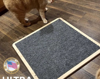 USA Made - NEW Claw-Care "ULTRA" Scratching Post - Twice the size! Premium Real wood, Wall Mountable scratching pad / post for big cats