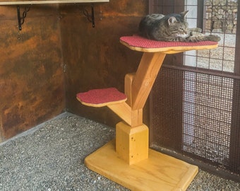 大型猫に最適な美しいSPROUT無垢材キャットツリー - JMLPets製 - 長く使える投資！ニーズに合わせて完全にカスタマイズ可能！