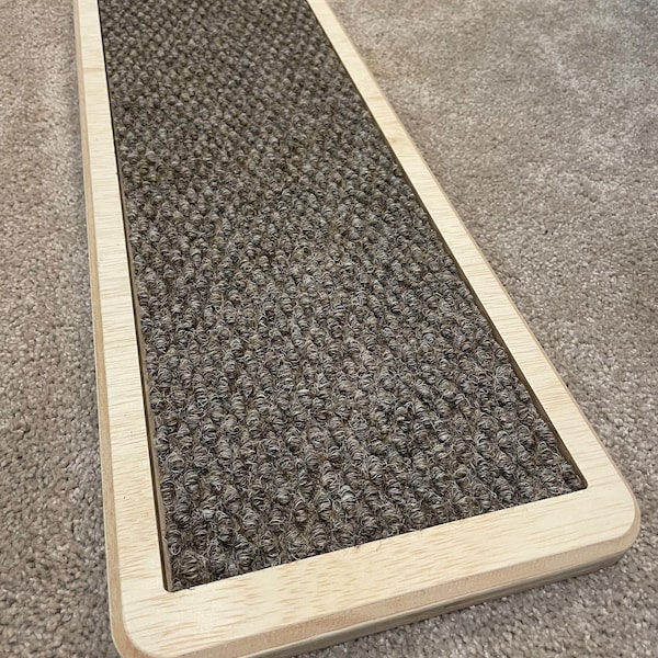 USA - Claw-Care Stunning, Most Durable Mess Free Wall Mountable " V.2" Real Wood Cat Scratching Post Pad - A Satisfying pad that Works!