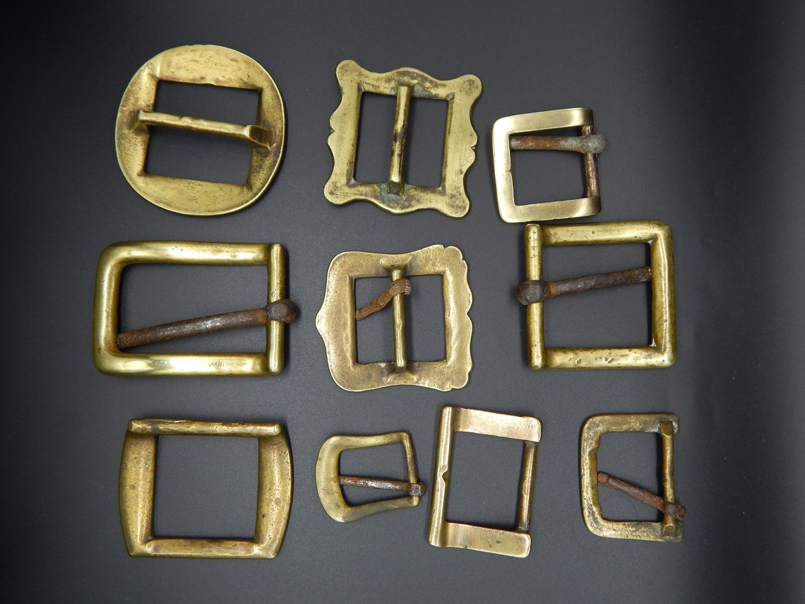 Antique Brass Buckles horse bridle buckles x 10 various Etsy