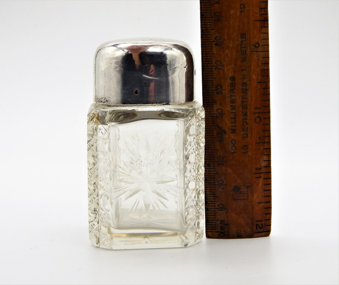 Antique Edwardian smelling salts/perfume bottle silver top | Etsy