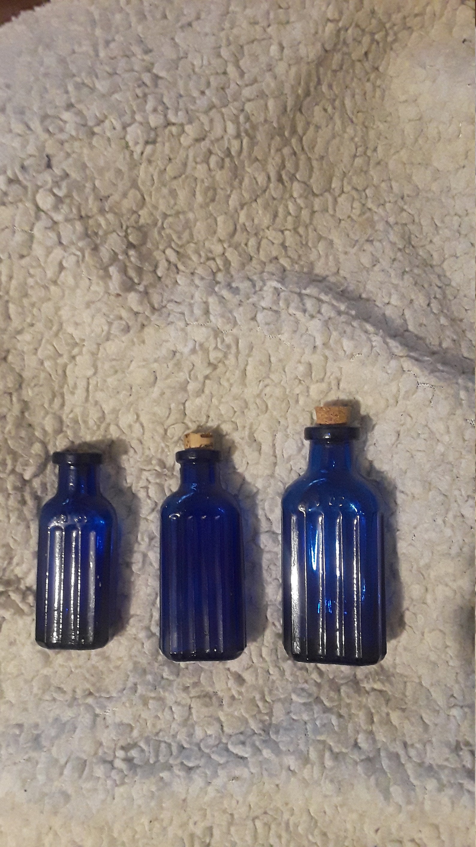 Rare 1910 Blue Poison Bottles 3 3 piece set Etsy