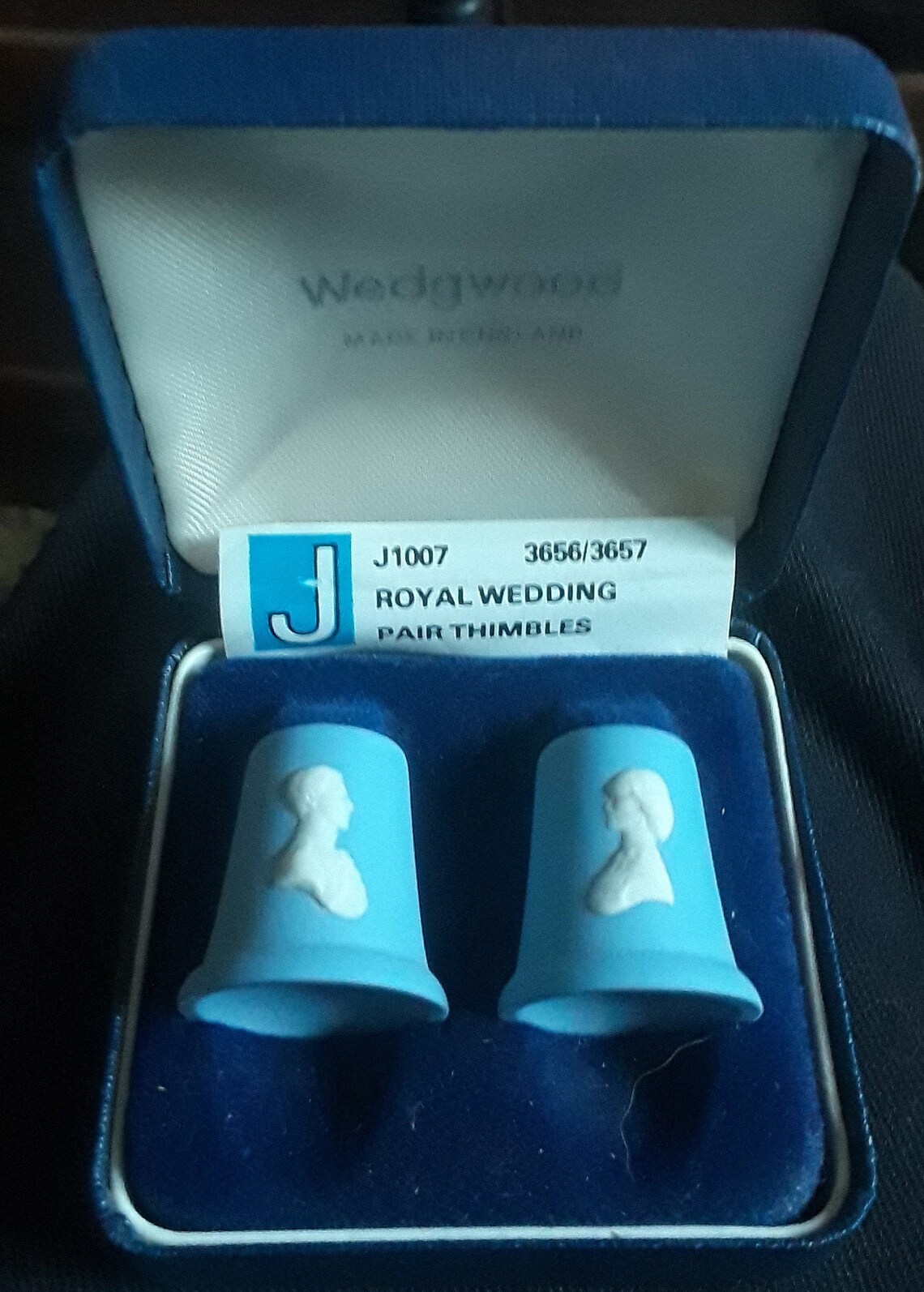 Vintage Wedgwood Made in England Royal Wedding Thimble Pair in Etsy