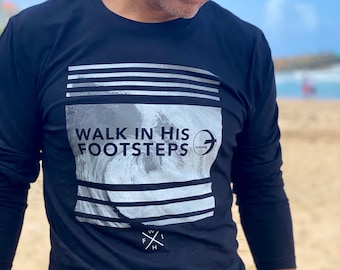 Unisex Christian Tee: Black & White Wave, Super Soft Cotton