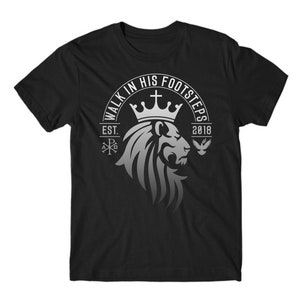 Walk in His Footsteps. Lion of Judah Tee. Premium - Etsy