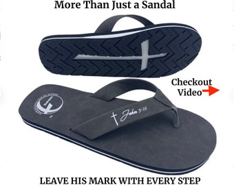 John 3:16 Christian Sandals with Cross Sole