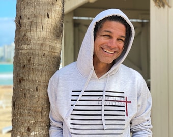 Walk In His Footsteps Hoodie, Premium Christian Apparel