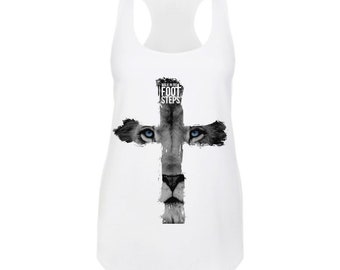 Lion Cross Christian Tank Top - Women's Racerback