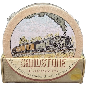 Coasters de arenito pesado trem motor Western Woods St George UT NOVO