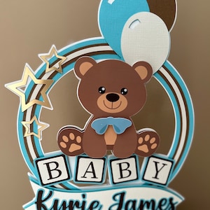 Teddy Bear cake topper, Baby Shower/Birthday