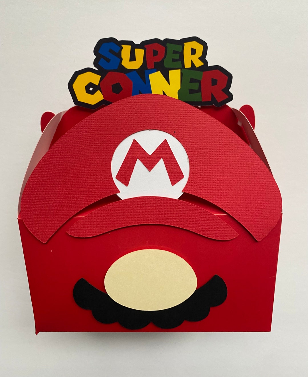 Mario Themed Party Decorations, Super Mario Gable Favor Boxes. - Etsy