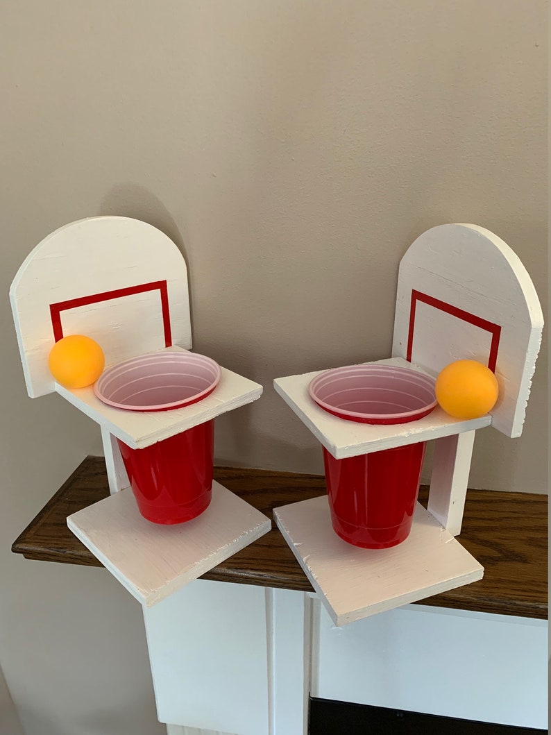 Basketball Beer Pong Game Etsy