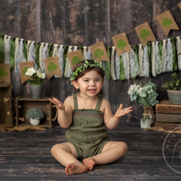 St. Patrick's Day Mini Sessions RUSTIC Photography Digital Backdrop Background (personal use only)