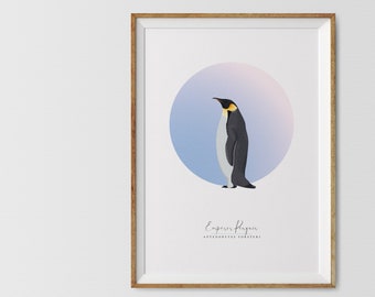 Penguin Graphic Art Bird Print