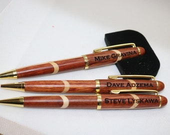 Engraved Rosewood Pen, Personalized Wooden Pen, Gift