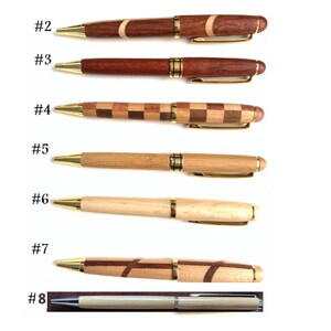 Pen Set Box, Personalized Rosewood Pen Case with one or two Pens, Exotic Natural Set Engraving Monogrammed, gift, deal for dads image 10