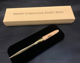 Bambus Brieföffner mit Gravur - Personalisiertes Holzgeschenk