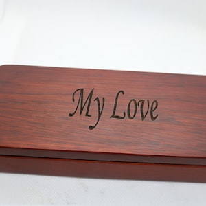 Personalized  Engraved Rosewood Pen Case with two Pens, Pen Box, Wedding Gift, Wood Pen Set with initials, Engraved Wooden Pens AM initial