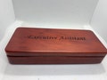 Engraved Rosewood Pen Set with Natural Wood Box, Graduation Gift
