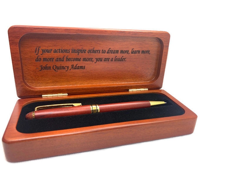 Office & School Supplies Office Gift Engraved Wood Pen Personalized Set ...