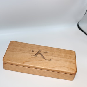 Naturholz Pen Box mit Gravur, Pen Box, mit Monogramm, Geschäft für Väter