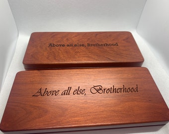 Monogrammed Rosewood Pen and Gift Box, Engraved