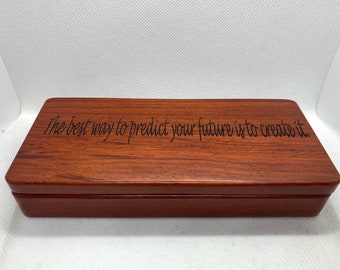Personalized Rosewood Pen Set, Engraved Wooden Pen Case